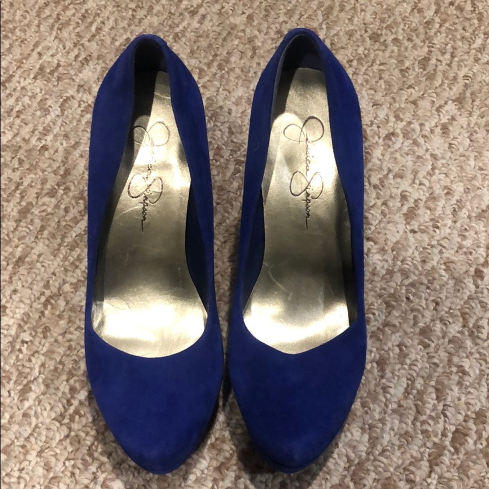 Blue Platform Pumps